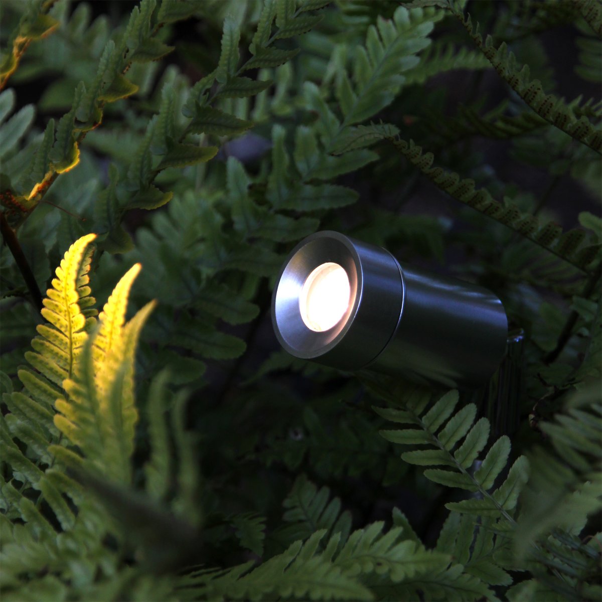 Optica Plata De Lightson - Optica es una lámpara muy pequeña adecuada para árboles y arbustos pequeños o para cualquier lugar donde desee iluminar objetos individuales, como una obra de arte o una superficie de agua.