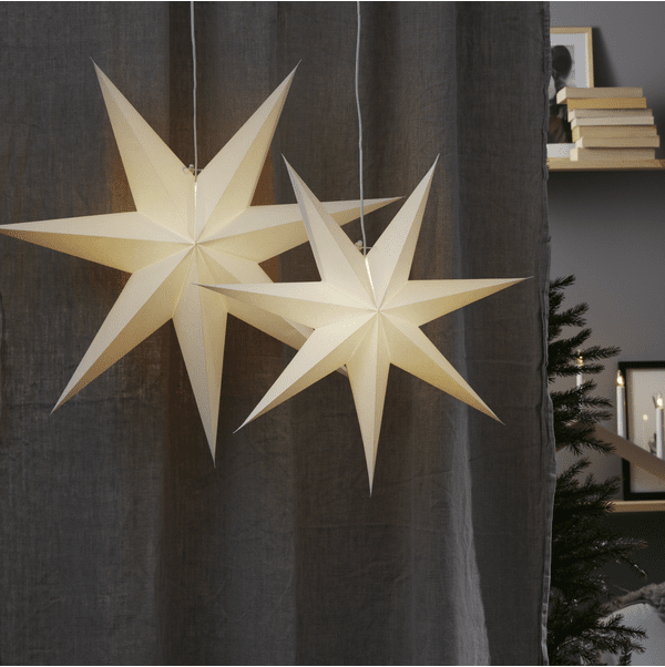 Plain Ø75 Blanco De Star Trading - Es la estrella navide&ntilde;a perfecta para colgar o apoyar en la pared.
