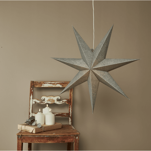 Cotton Ø60 Verde De Star Trading - Es la decoración perfecta para la temporada de Adviento y una hermosa estrella navideña.