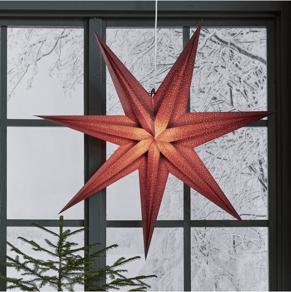Holly Ø75 ROJO De Star Trading - Cu&eacute;lgala en la ventana o ap&oacute;yala contra la pared para crear el ambiente navide&ntilde;o perfecto.