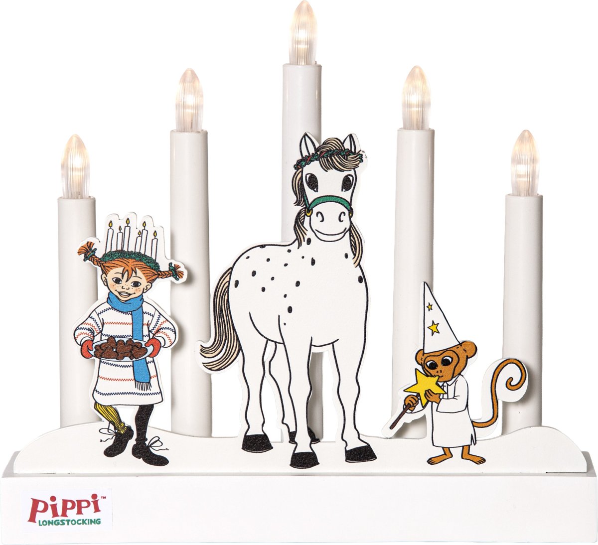 Pippi Blanco De Star Trading - ¡Pippi Calzaslargas celebra el Día de Santa Lucía con sus fieles amigos, el Sr.