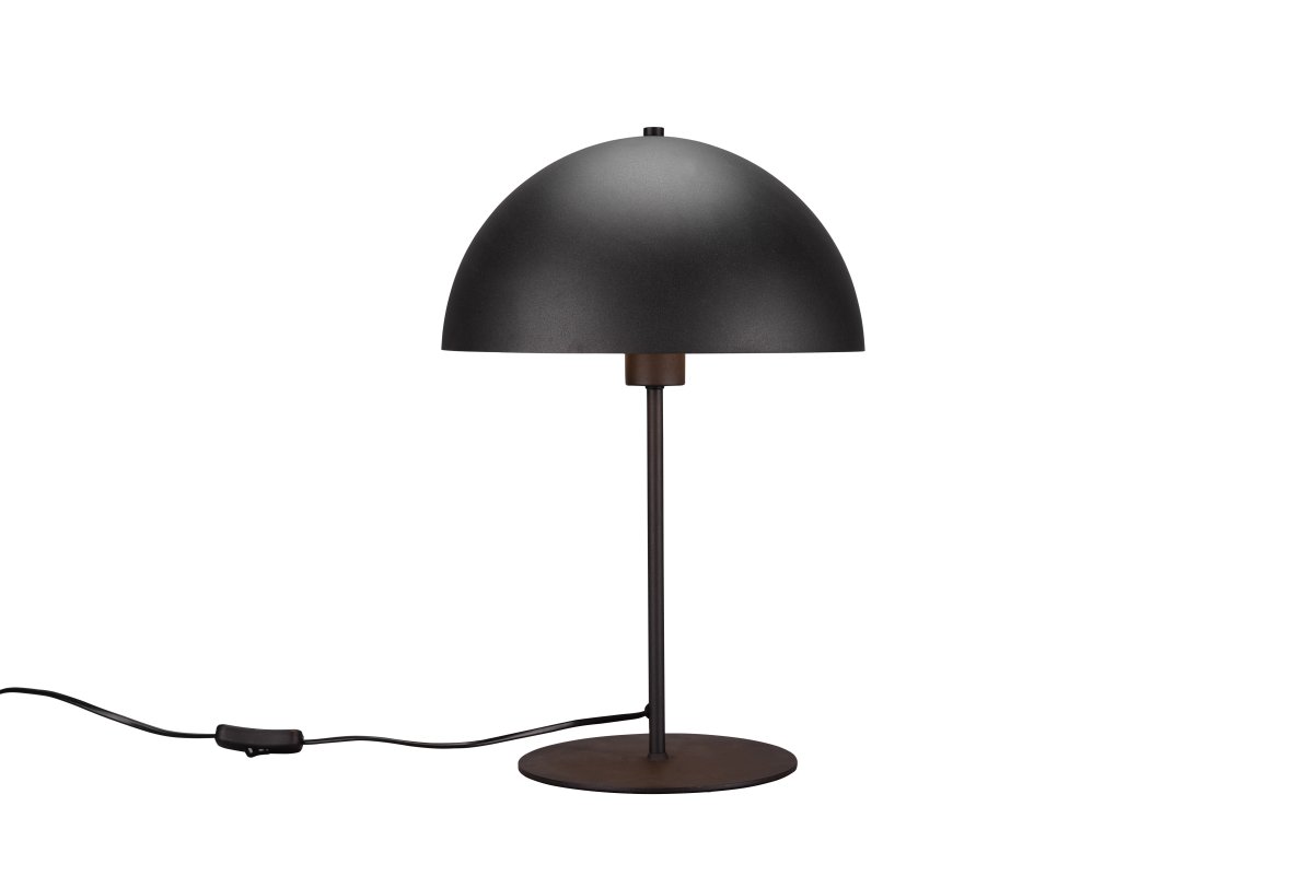 Nola 45cm Negro lámpara de mesa De Trio Lighting - El diseño moderno en forma de hongo se integra en su interior y crea armonía en su hogar.