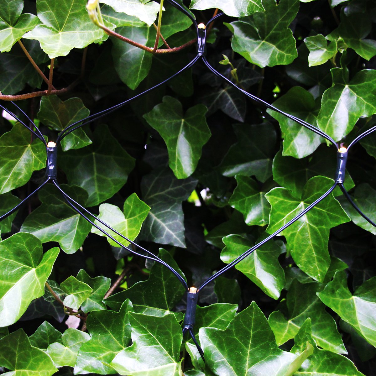 Net Verde oscuro De Lightson - La red tambi&eacute;n se puede colgar, por ejemplo, en una valla o en un seto de hoja perenne, de modo que pueda permanecer colgada todo el a&ntilde;o.