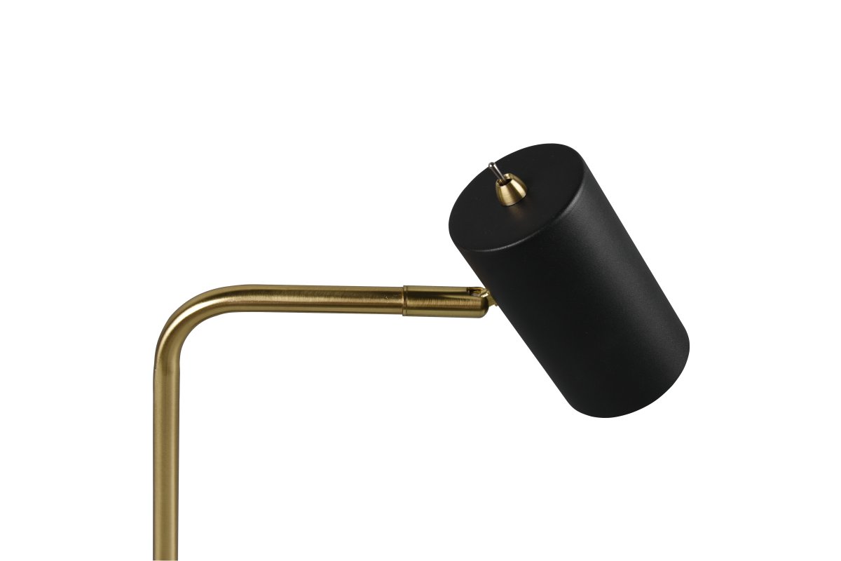 Marley 45cm Latón mate lámpara de escritorio De Trio Lighting - El cabezal de la lámpara es orientable y se puede orientar tanto hacia arriba como hacia abajo, lo que la hace perfecta como punto de atracción en el escritorio o como iluminación de acento en la oficina.