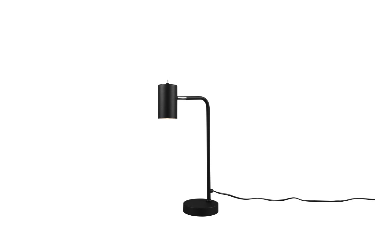 Marley 45cm Negro lámpara de escritorio De Trio Lighting - El cabezal de la lámpara es orientable y se puede orientar tanto hacia arriba como hacia abajo, lo que la hace perfecta como punto de atracción en el escritorio o como iluminación de acento en la oficina.