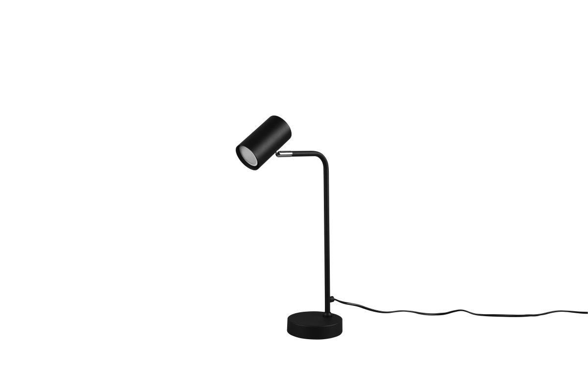 Marley 45cm Negro lámpara de escritorio De Trio Lighting - El cabezal de la lámpara es orientable y se puede orientar tanto hacia arriba como hacia abajo, lo que la hace perfecta como punto de atracción en el escritorio o como iluminación de acento en la oficina.