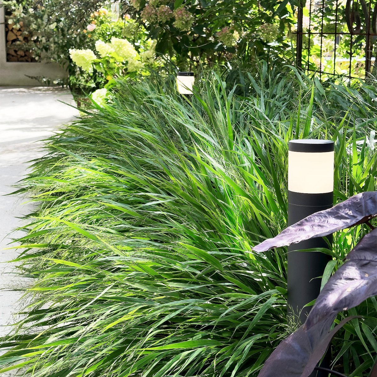 Polly Gris oscuro De Lightson - El bolardo Polly es un elegante bolardo de aluminio que es ideal para usar a lo largo de aceras y caminos de acceso, así como para usar como luz de señalización en pasillos y portones, por ejemplo.