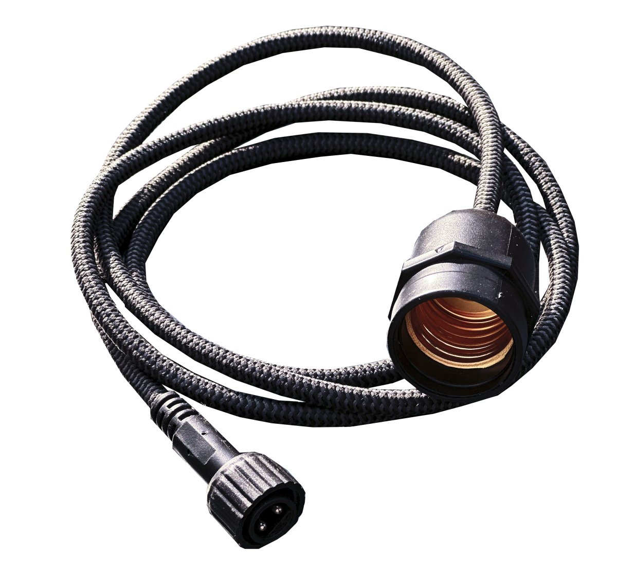 Gravity Negro De Lightson - Juntos, Gravity y la fuente de luz crean una lámpara que se puede colgar sobre una mesa de comedor, una mesa de café o en la esquina de una pérgola, por ejemplo.