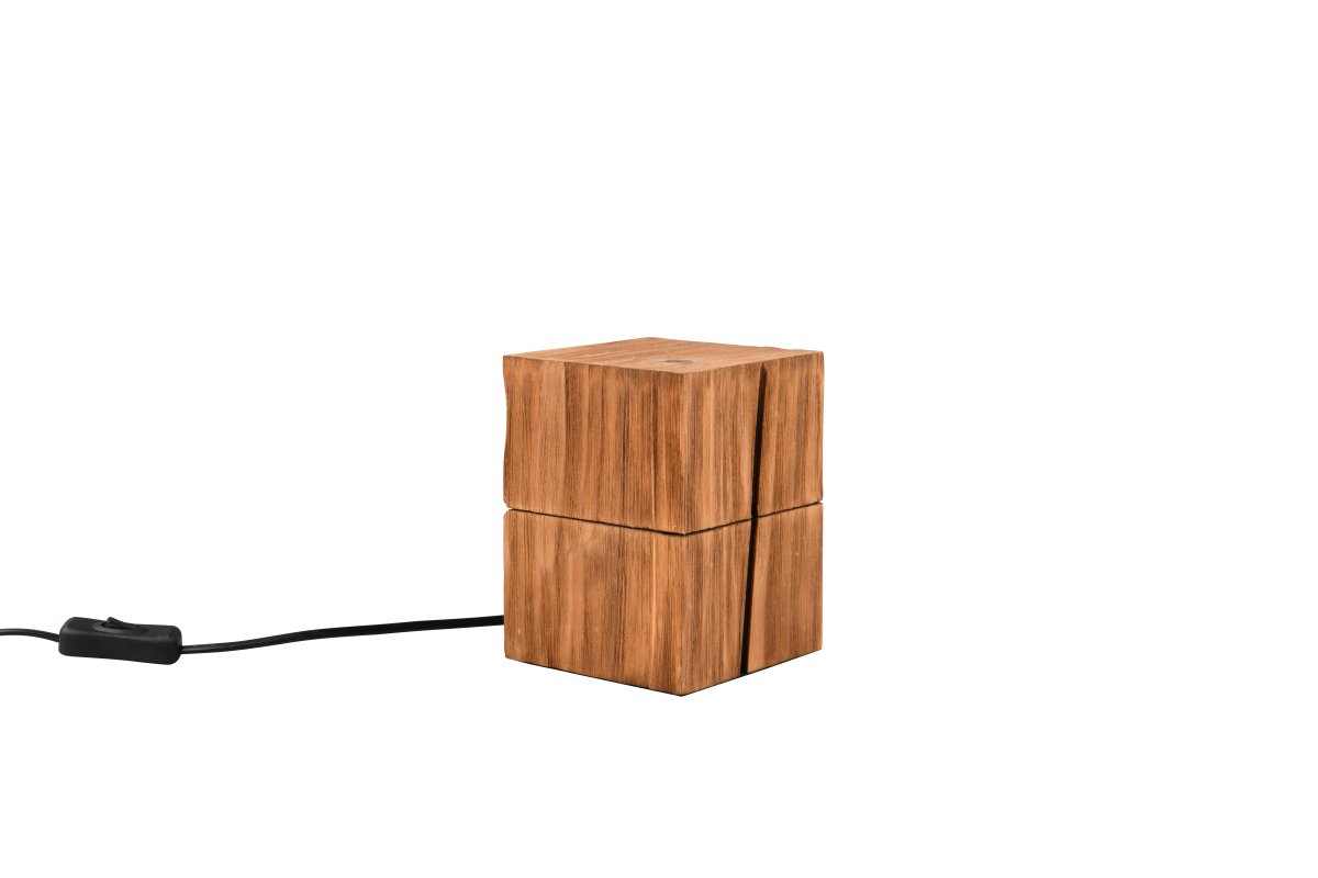 Treasure 16cm Naturaleza lámpara de mesa De Trio Lighting - Un interruptor de puerta enciende automáticamente la lámpara cuando se abre la tapa y permanece encendida.