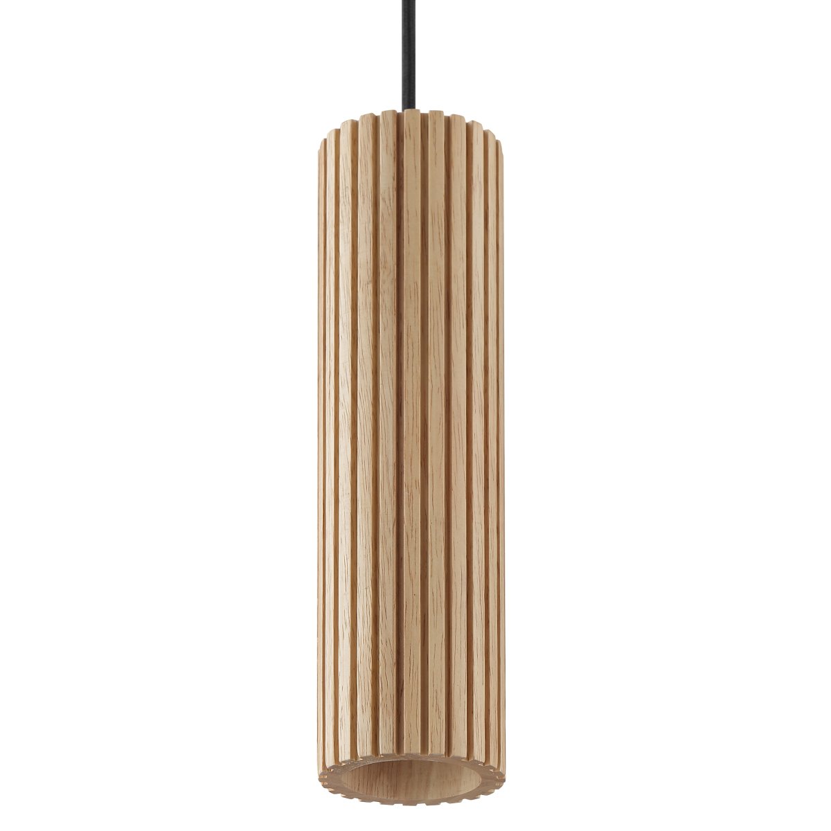 Lakewood 50cm Madera Lámpas de techo De Brilliant - Las tres pantallas están dispuestas en fila y su altura se puede ajustar durante la instalación para adaptarla a la habitación y la ubicación deseada.