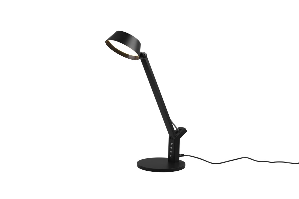 Ava 40cm Negro lámpara de escritorio De Trio Lighting - La lámpara de mesa AVA con regulador de intensidad con sensor ofrece un ajuste flexible tanto del brillo como del color de la luz, desde blanco cálido hasta blanco frío.