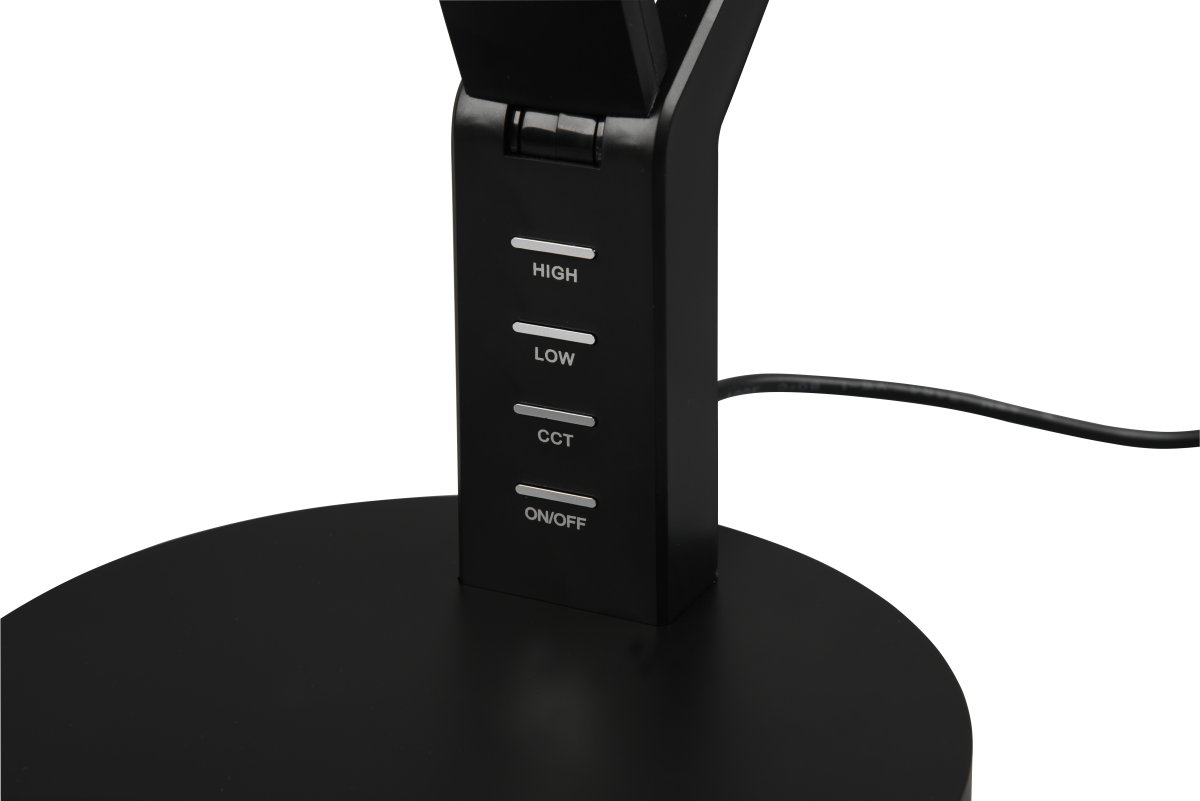 Ava 40cm Negro lámpara de escritorio De Trio Lighting - La lámpara de mesa AVA con regulador de intensidad con sensor ofrece un ajuste flexible tanto del brillo como del color de la luz, desde blanco cálido hasta blanco frío.