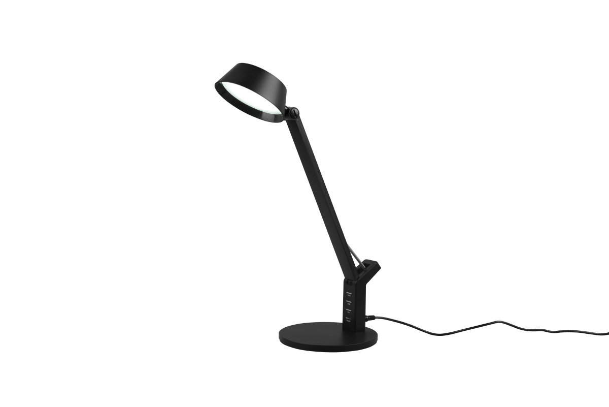 Ava 40cm Negro lámpara de escritorio De Trio Lighting - La lámpara de mesa AVA con regulador de intensidad con sensor ofrece un ajuste flexible tanto del brillo como del color de la luz, desde blanco cálido hasta blanco frío.