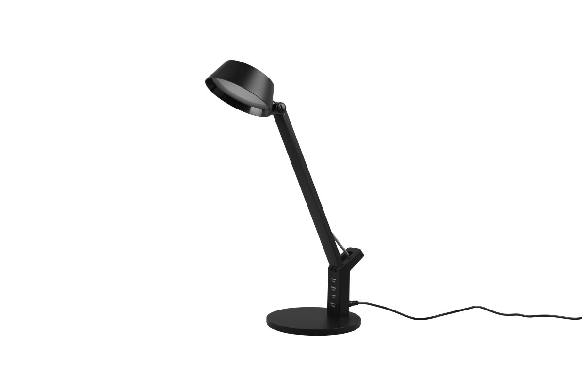 Ava 40cm Negro lámpara de escritorio De Trio Lighting - La lámpara de mesa AVA con regulador de intensidad con sensor ofrece un ajuste flexible tanto del brillo como del color de la luz, desde blanco cálido hasta blanco frío.