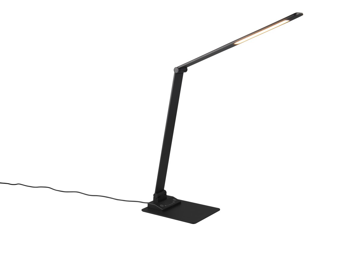 Travis 70cm Negro lámpara de escritorio De - Las pr&aacute;cticas articulaciones de la l&aacute;mpara permiten una direcci&oacute;n de luz individual, lo que la convierte en la opci&oacute;n perfecta para cualquier espacio de trabajo.