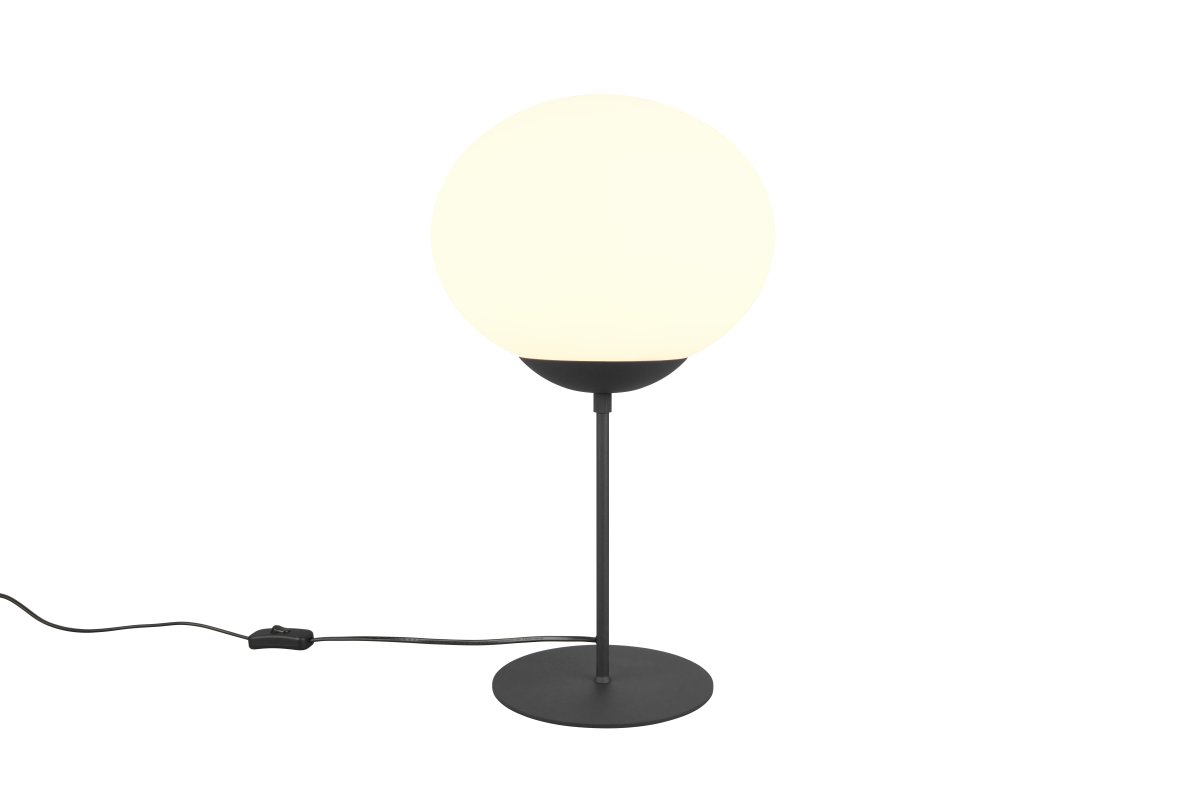 Fomento 52cm Negro lámpara de mesa De Trio Lighting - La lámpara de mesa FOMENTO aporta un toque suave a un aparador o a una mesita de noche.