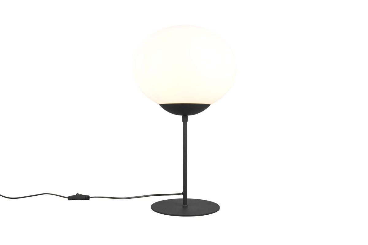 Fomento 52cm Negro lámpara de mesa De Trio Lighting - La lámpara de mesa FOMENTO aporta un toque suave a un aparador o a una mesita de noche.