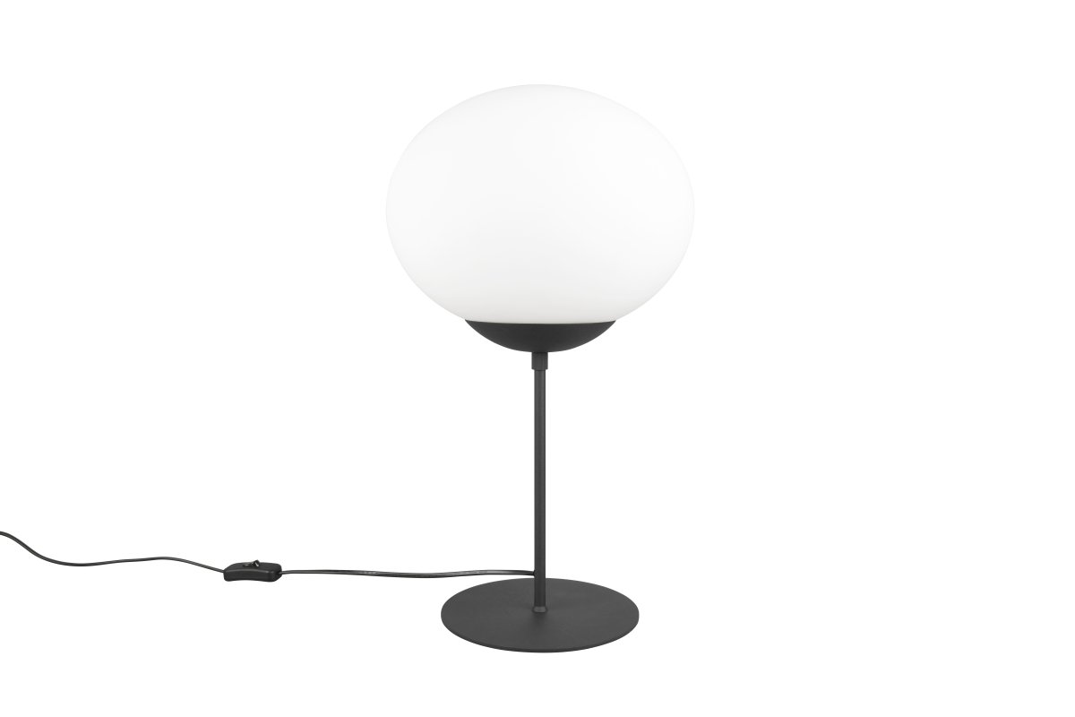 Fomento 52cm Negro lámpara de mesa De Trio Lighting - La lámpara de mesa FOMENTO aporta un toque suave a un aparador o a una mesita de noche.