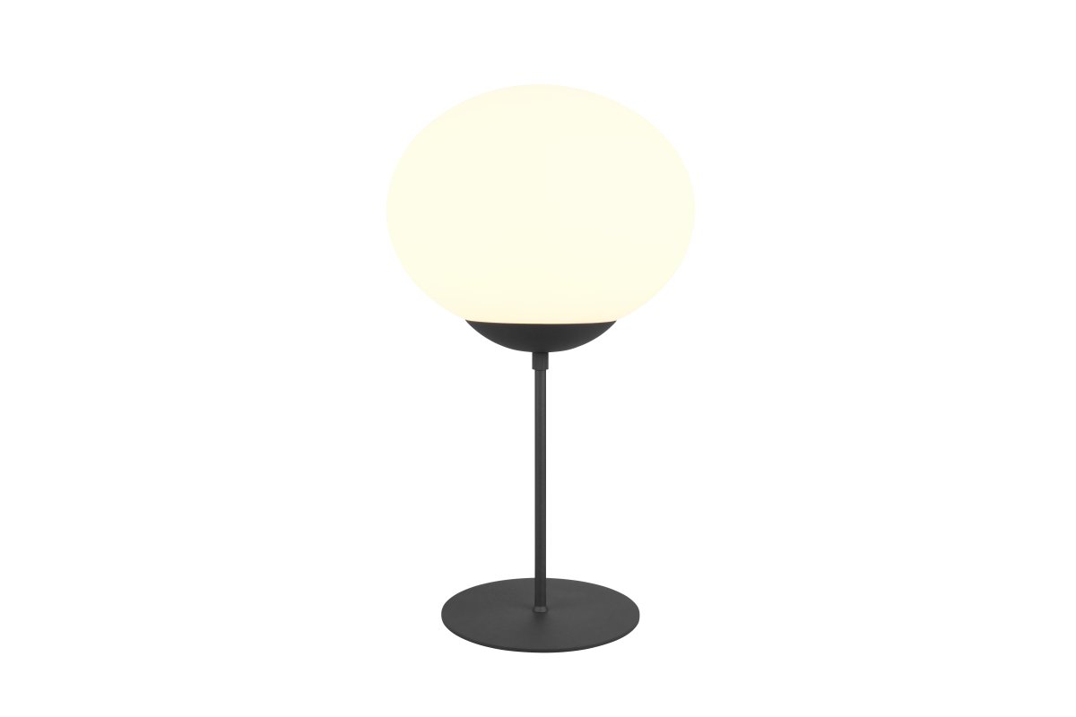 Fomento 52cm Negro lámpara de mesa De Trio Lighting - La lámpara de mesa FOMENTO aporta un toque suave a un aparador o a una mesita de noche.