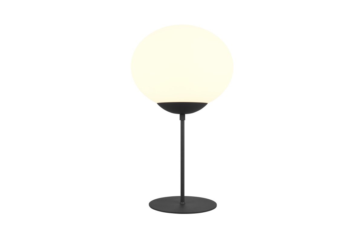 Fomento 52cm Negro lámpara de mesa De Trio Lighting - La lámpara de mesa FOMENTO aporta un toque suave a un aparador o a una mesita de noche.