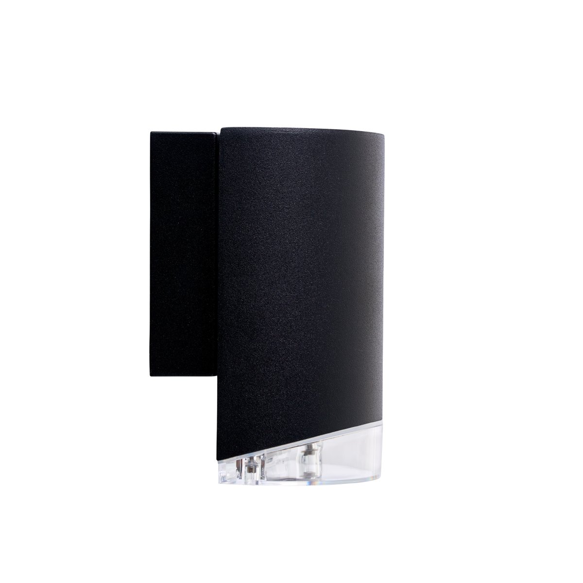 Ribe Negro lámpara de exterior De Dyberg Larsen - El aplique de exterior Ribe Down, fabricado en aluminio negro mate, es una lámpara funcional que, a pesar de su tamaño, proporciona una buena iluminación exterior.