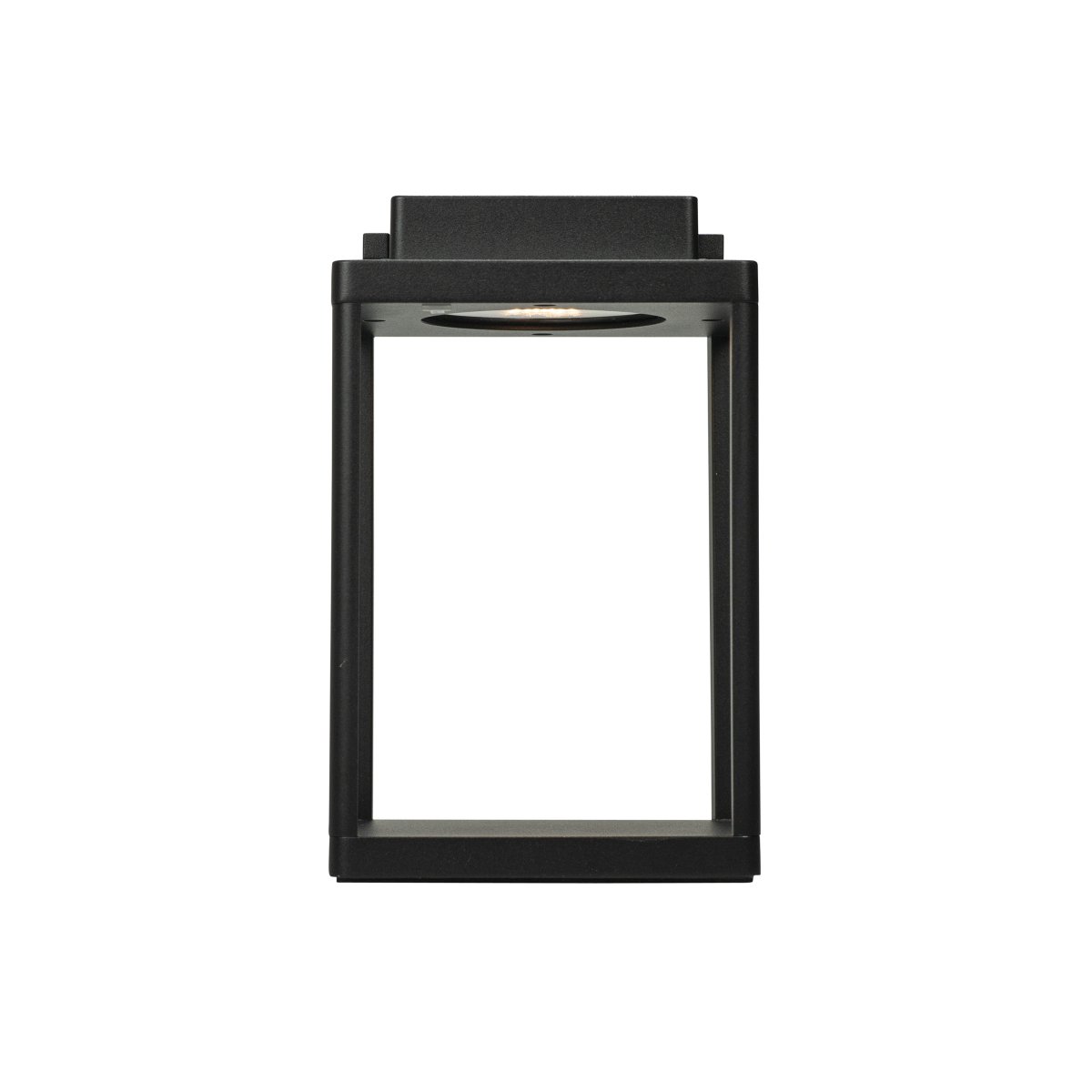 Lucca 24cm Negro portátil De Dyberg Larsen - El farol Lucca, fabricado en metal resistente con asa de transporte y LED integrado en la parte superior, es perfecto como decoración para la terraza, el balcón o delante de la puerta de entrada.