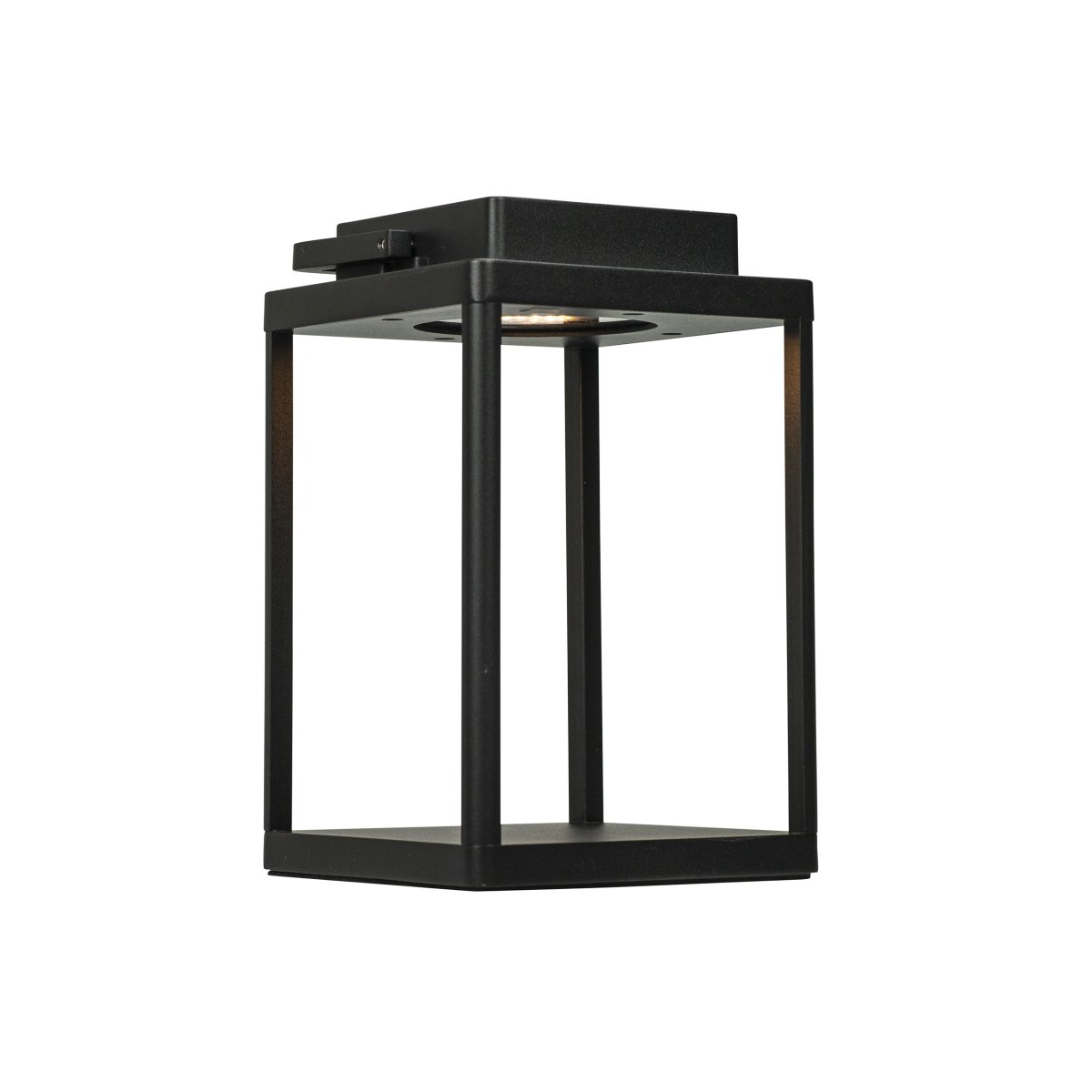 Lucca 24cm Negro portátil De Dyberg Larsen - El farol Lucca, fabricado en metal resistente con asa de transporte y LED integrado en la parte superior, es perfecto como decoración para la terraza, el balcón o delante de la puerta de entrada.