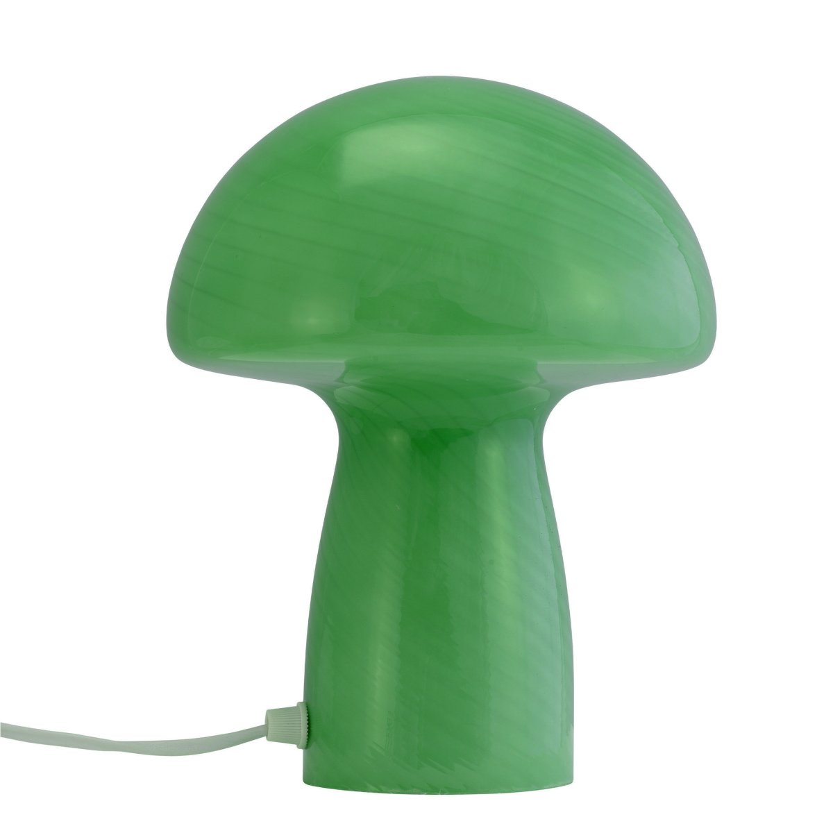 Jenny 23cm Verde lámpara de mesa De Dyberg Larsen - Ya sea colocada en una mesa auxiliar, en el alféizar de una ventana, en una mesita de noche o en un escritorio, la lámpara de mesa Jenny Mushroom es un accesorio perfecto que realzará su hogar con su encanto y elegancia.
