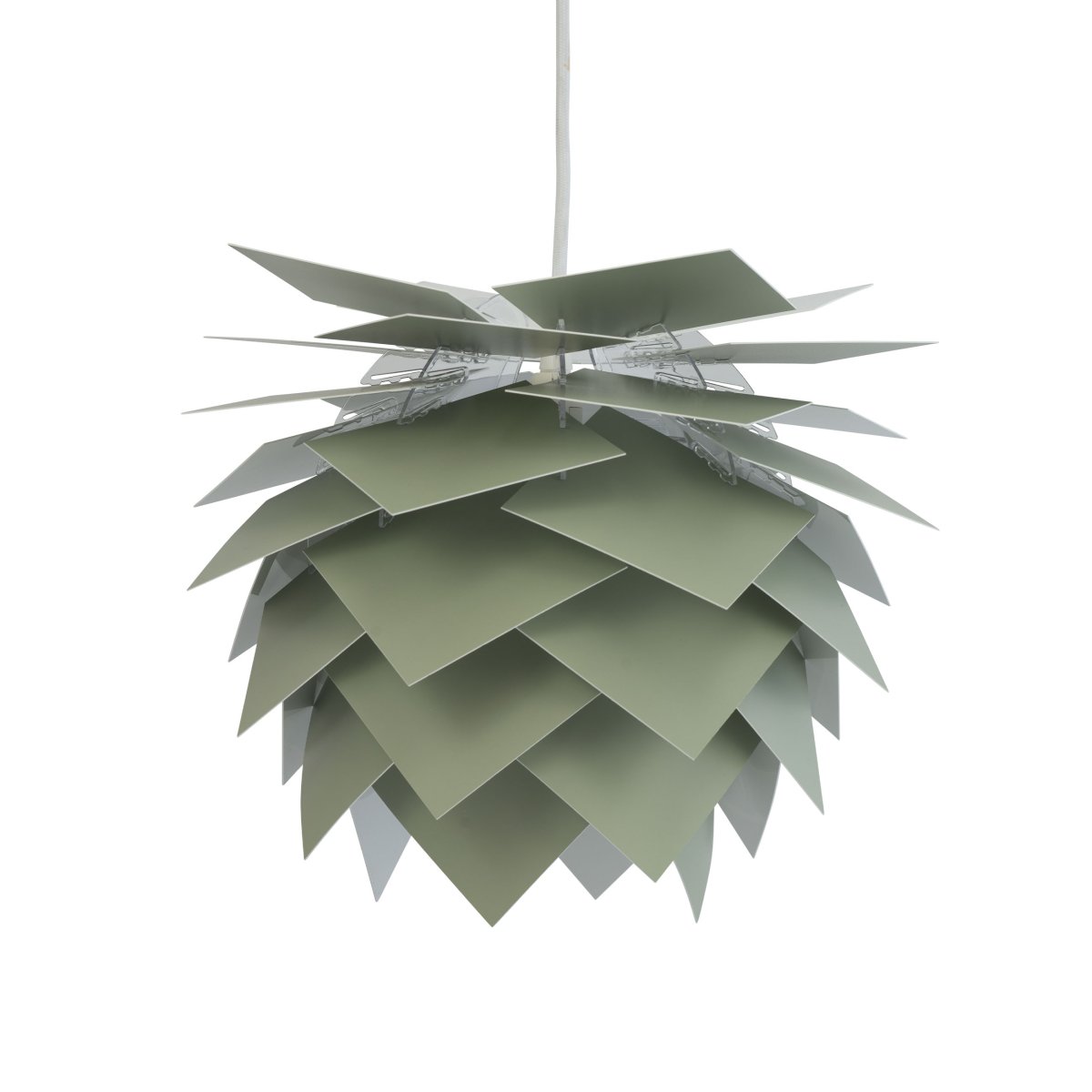 Illumin Ø35 Verde Lámpas de techo De Dyberg Larsen - La lámpara viene en una elegante caja negra con una exclusiva campana de techo Rosetta, un cable de tela de 3 metros y piezas que puedes ensamblar fácilmente tú mismo.