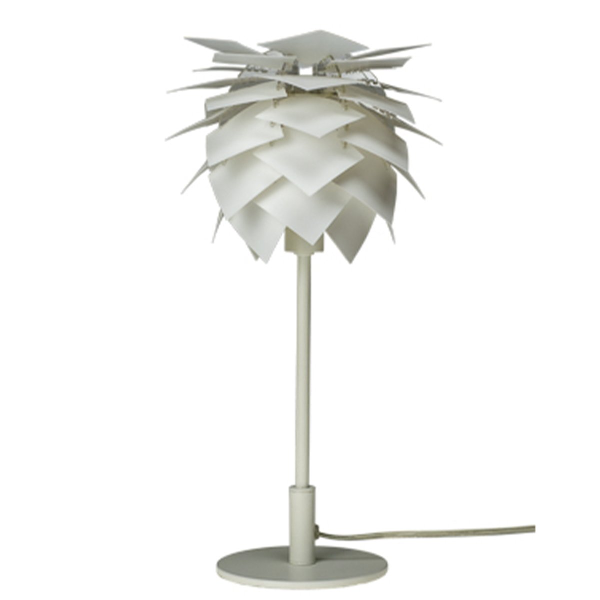 Pineapple 35cm Blanco lámpara de mesa De Dyberg Larsen - La lámpara de mesa Pineapple es una expresión del diseño danés atemporal que combina la estética con la funcionalidad.