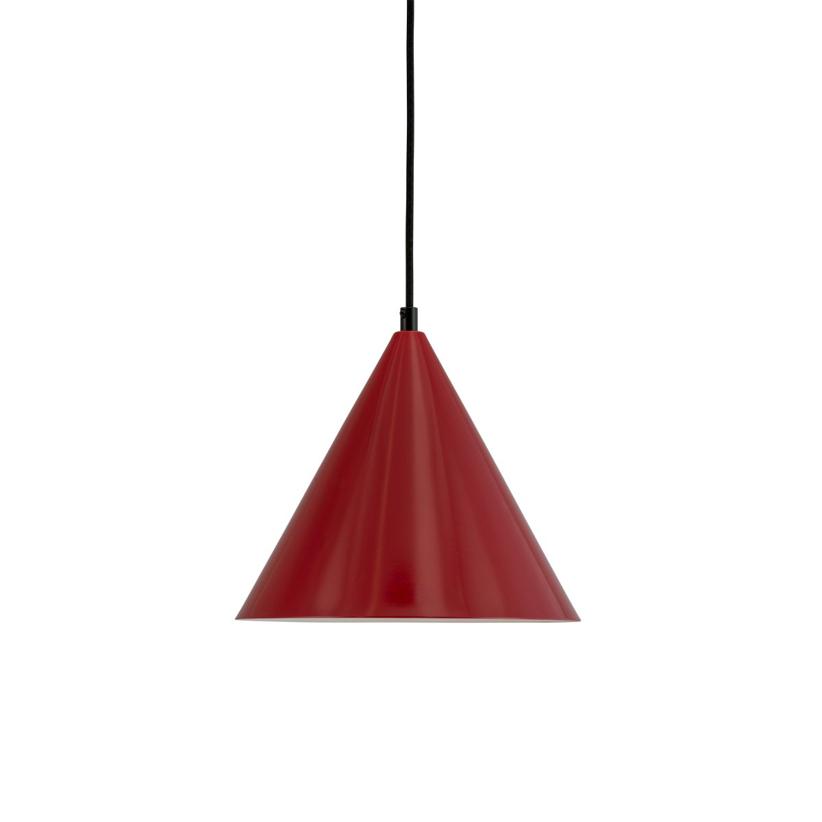 Ron Ø25 Rojo oscuro Lámpas de techo De Dyberg Larsen - Es ideal para colgar encima de la mesa del comedor, de la mesa de café o varias sobre ella.