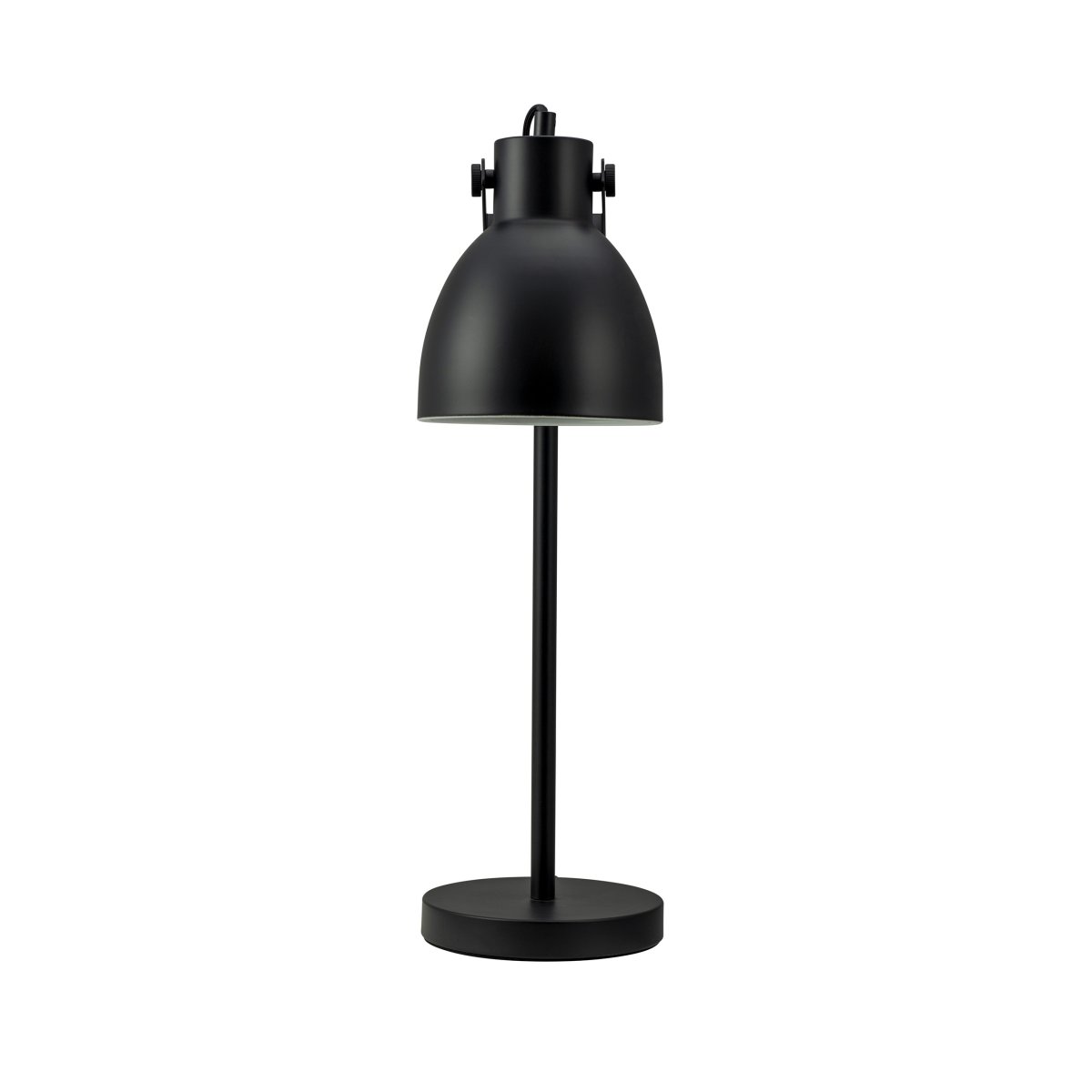 Coast 52cm Negro lámpara de escritorio De Dyberg Larsen - Se suministra con cable textil negro de 1,6 m de longitud con interruptor de encendido.