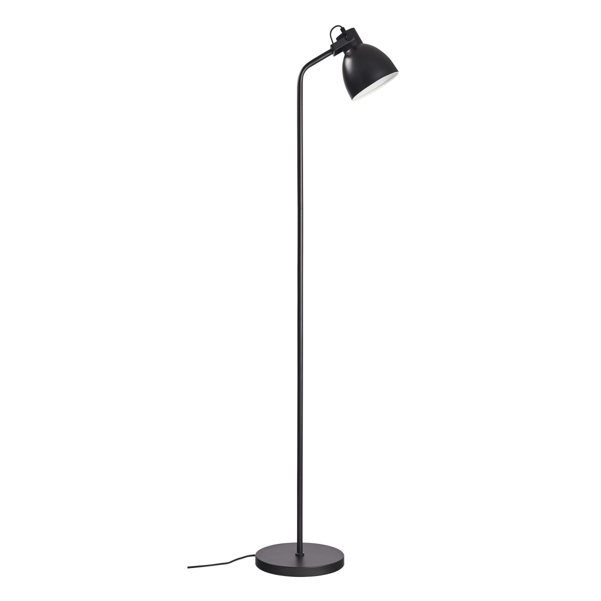 Coast Negro lámpara de pie De Dyberg Larsen - Se suministra con cable textil negro de 1,8 m de longitud con interruptor de encendido.