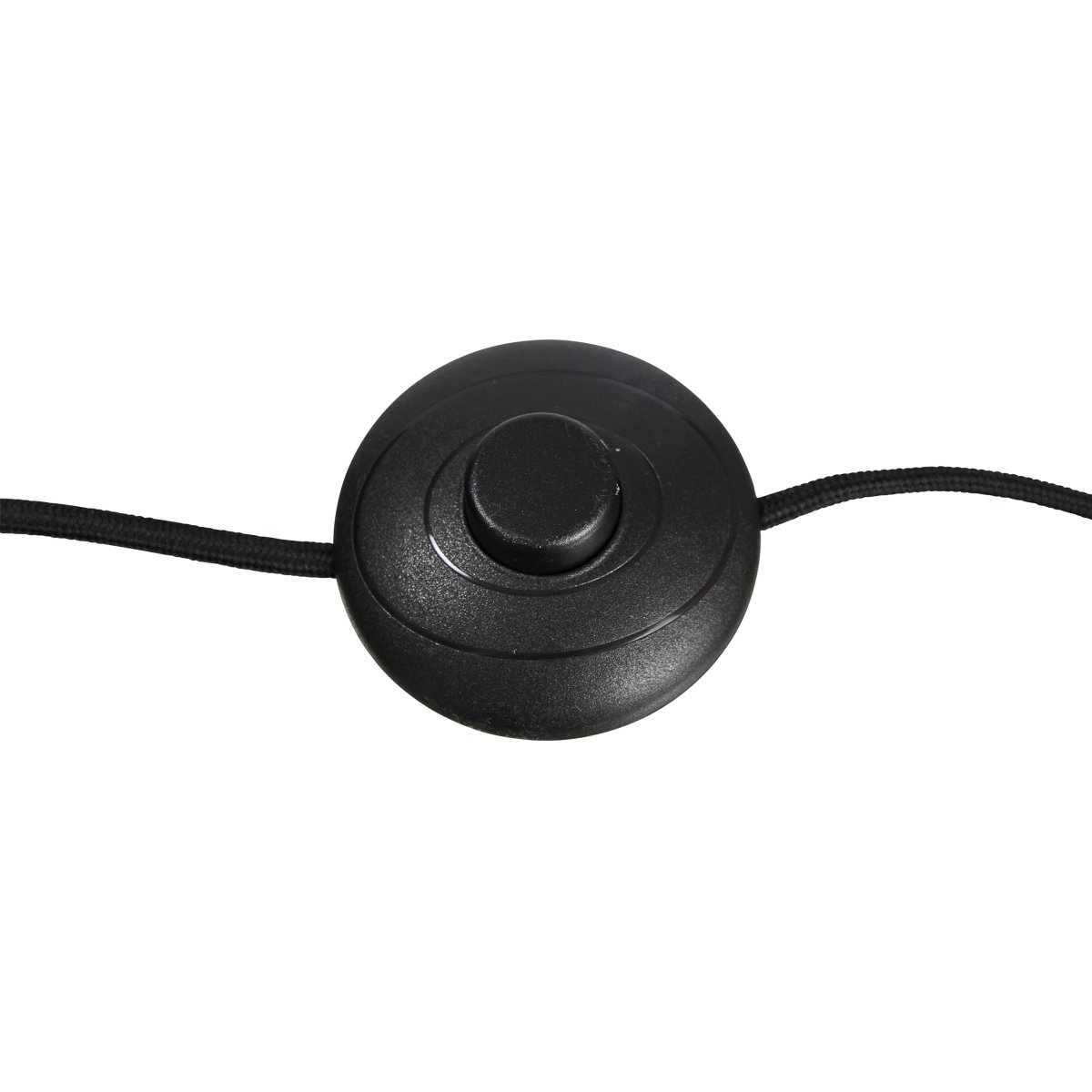 Coast Negro lámpara de pie De Dyberg Larsen - Se suministra con cable textil negro de 1,8 m de longitud con interruptor de encendido.