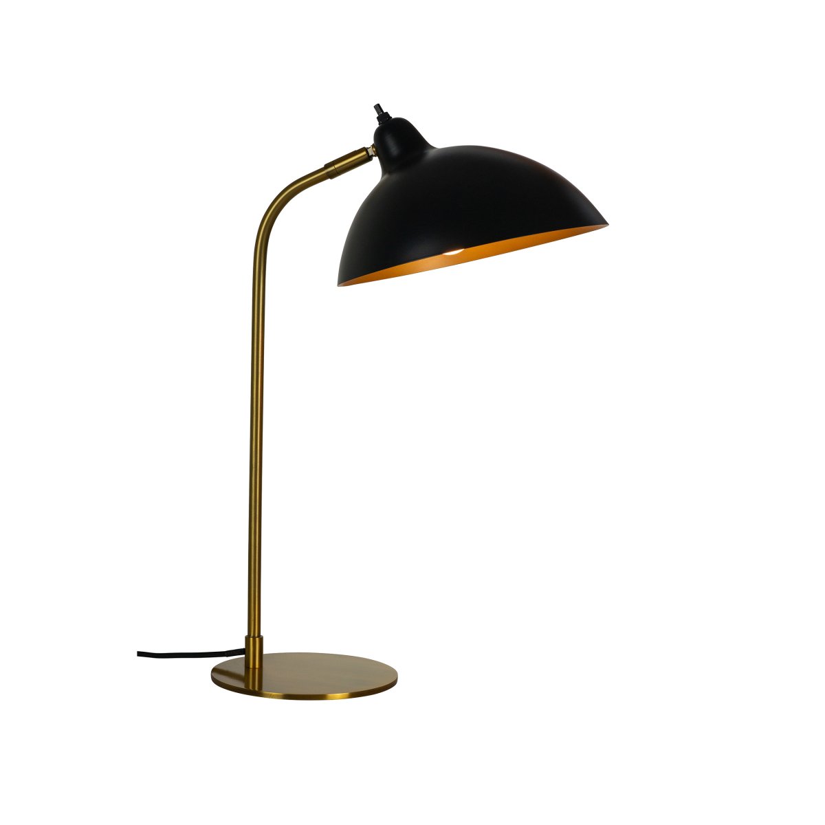 Futura 55cm Latón lámpara de mesa De Dyberg Larsen - El interruptor de encendido est&aacute; ubicado en la parte superior de la pantalla de la l&aacute;mpara para facilitar su operaci&oacute;n.