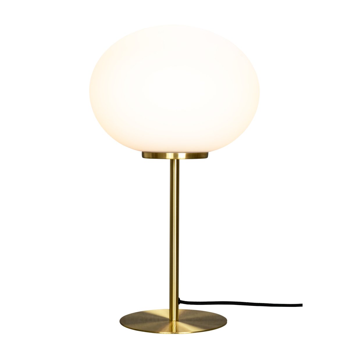 Queen 50cm Latón lámpara de mesa De Dyberg Larsen - Se suministra con cable textil negro de 1,8 m de longitud con interruptor de encendido.