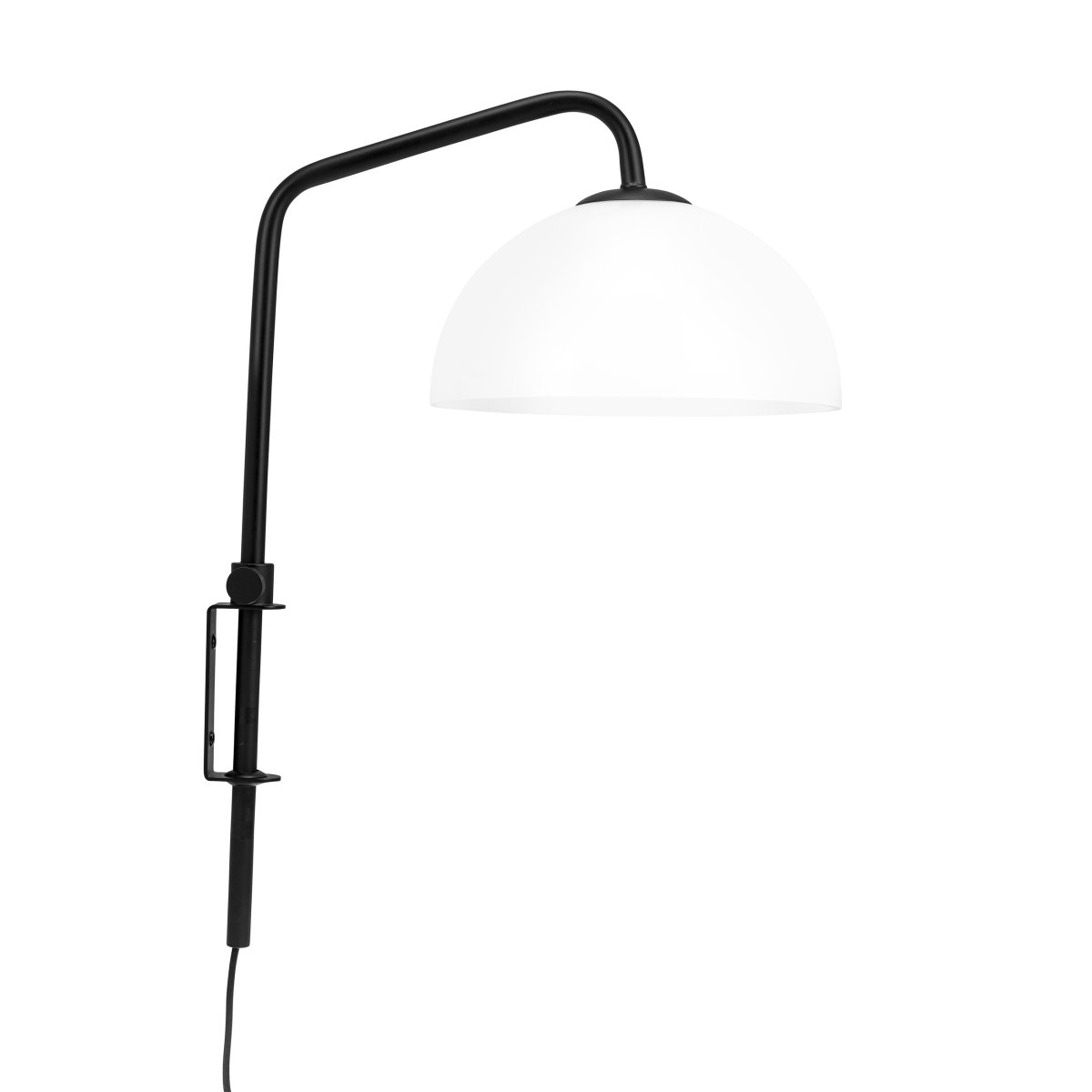 Jazz 43cm Negro lámpara de pared De Dyberg Larsen - Se suministra con cable textil negro de 1,6 m de longitud con interruptor de encendido.