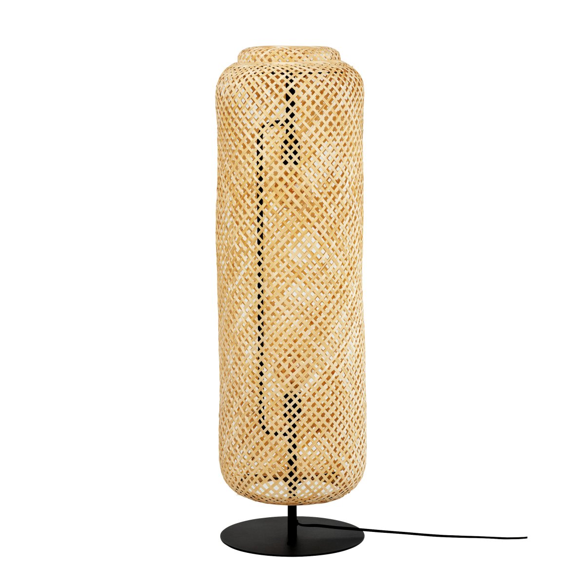 Boom Naturaleza lámpara de pie De Dyberg Larsen - La lámpara de pie Boom de Dyberg Larsen es una hermosa lámpara tejida a mano hecha de bambú de color natural que crea una luz cálida y acogedora.
