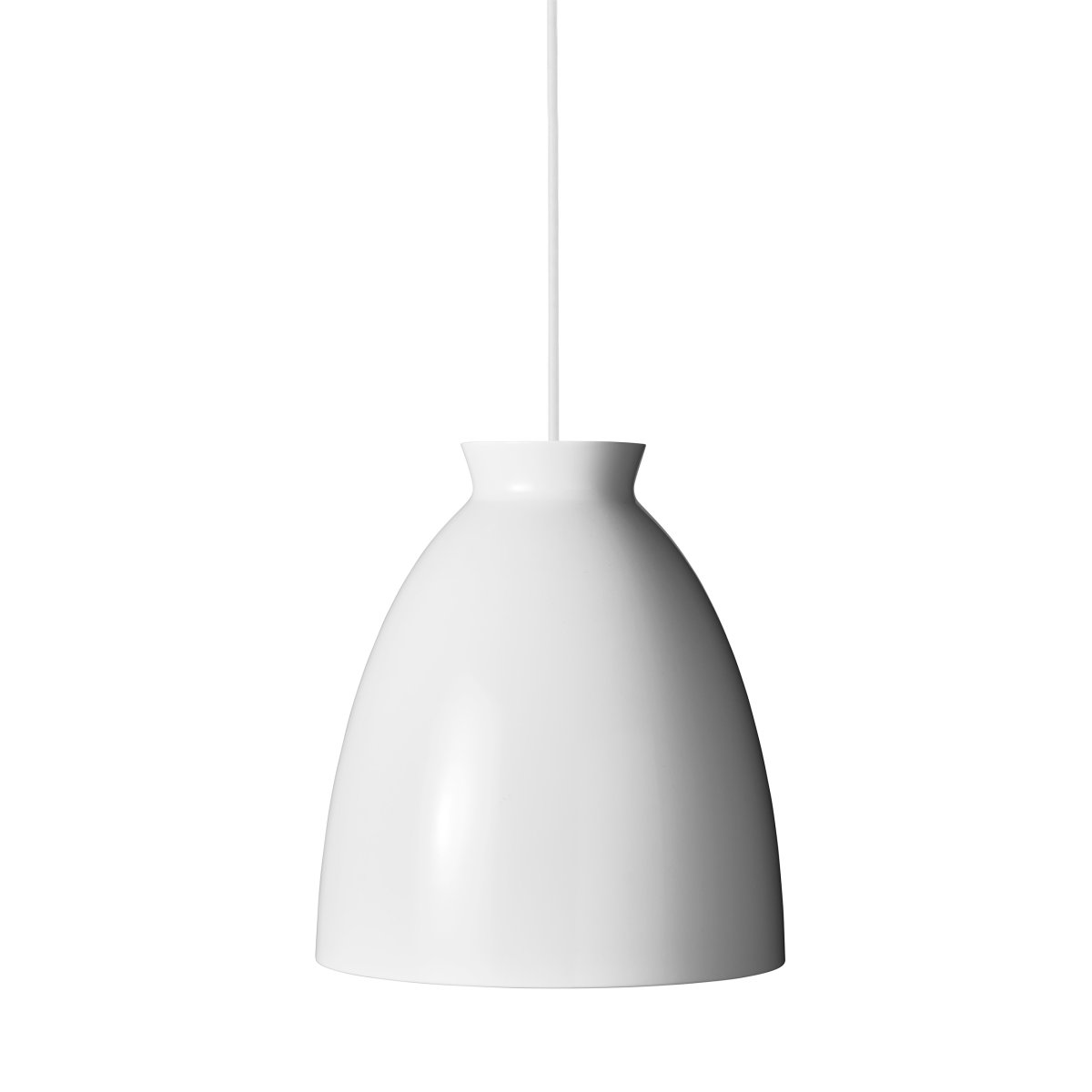 Milano Ø30 Blanco de alto brillo Lámpas de techo De Dyberg Larsen - Milano es la lámpara que encuentra su lugar allí donde se requiere un diseño elegante y con estilo.