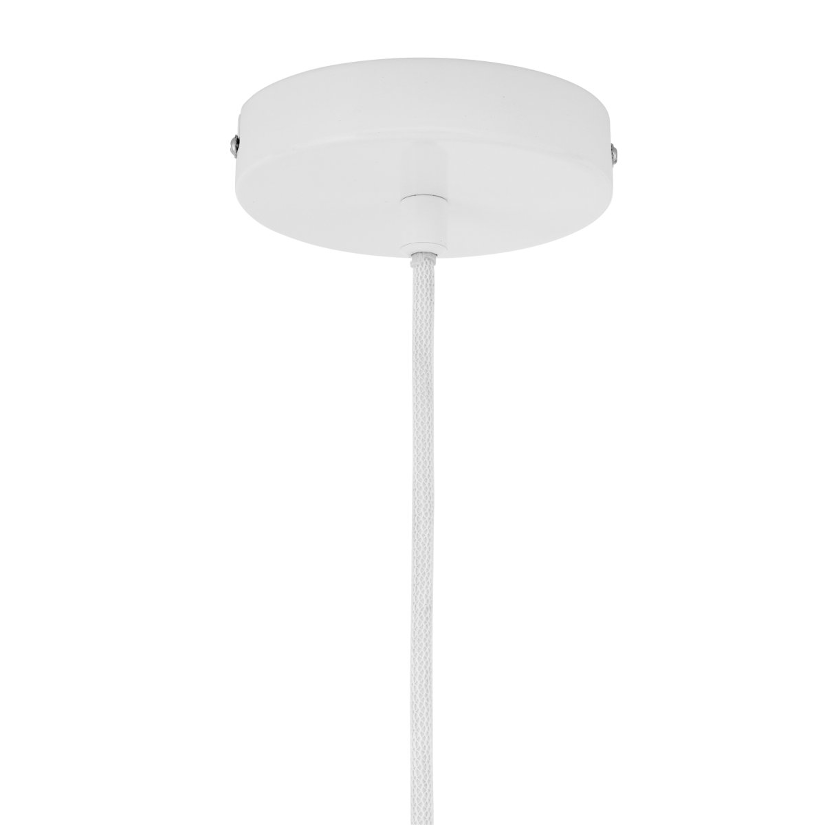 Haipot Ø23 Blanco Lámpas de techo De Dyberg Larsen - La lámpara Haipot tiene una elegante pantalla de cristal opalino y una pantalla de metal blanco.