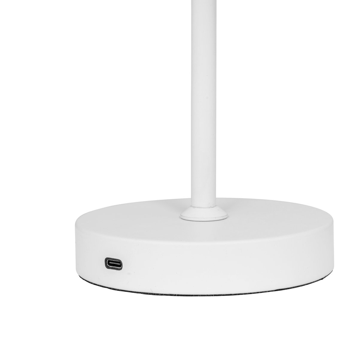 Stockholm 30cm Blanco portátil De Dyberg Larsen - La l&aacute;mpara de mesa LED Stockholm en color blanco es una l&aacute;mpara recargable con tres niveles de luminosidad (100%, 50% y 25%), ideal tanto para uso interior como ocasional en exterior.