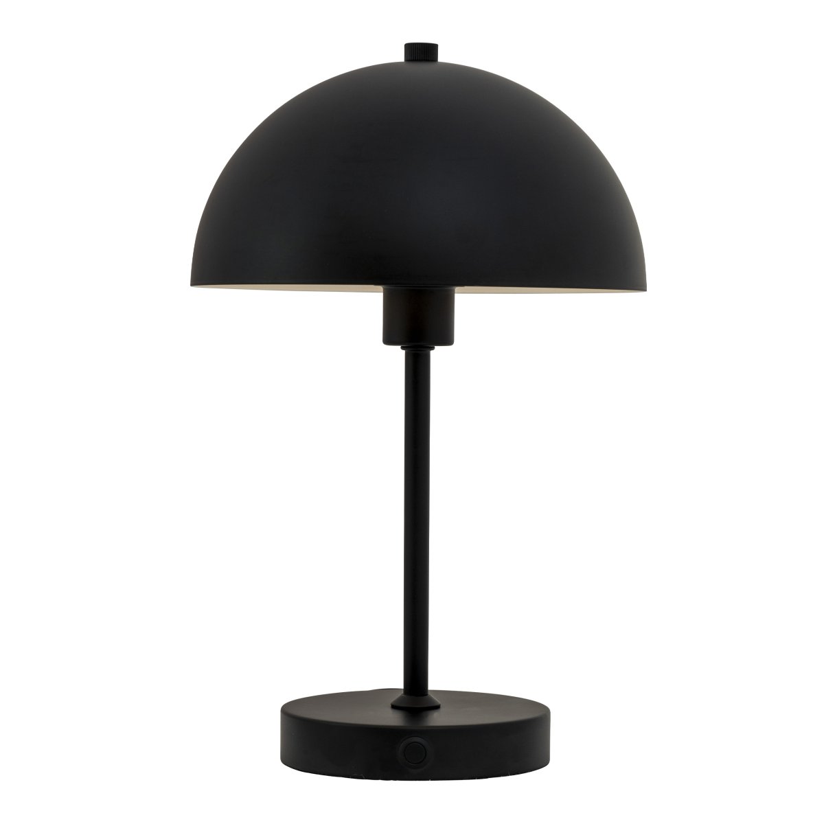 Stockholm 30cm Negro portátil De Dyberg Larsen - La l&aacute;mpara de mesa LED Stockholm en color negro es una l&aacute;mpara recargable con tres niveles de luminosidad (100%, 50% y 25%), ideal tanto para uso interior como ocasional en exterior.