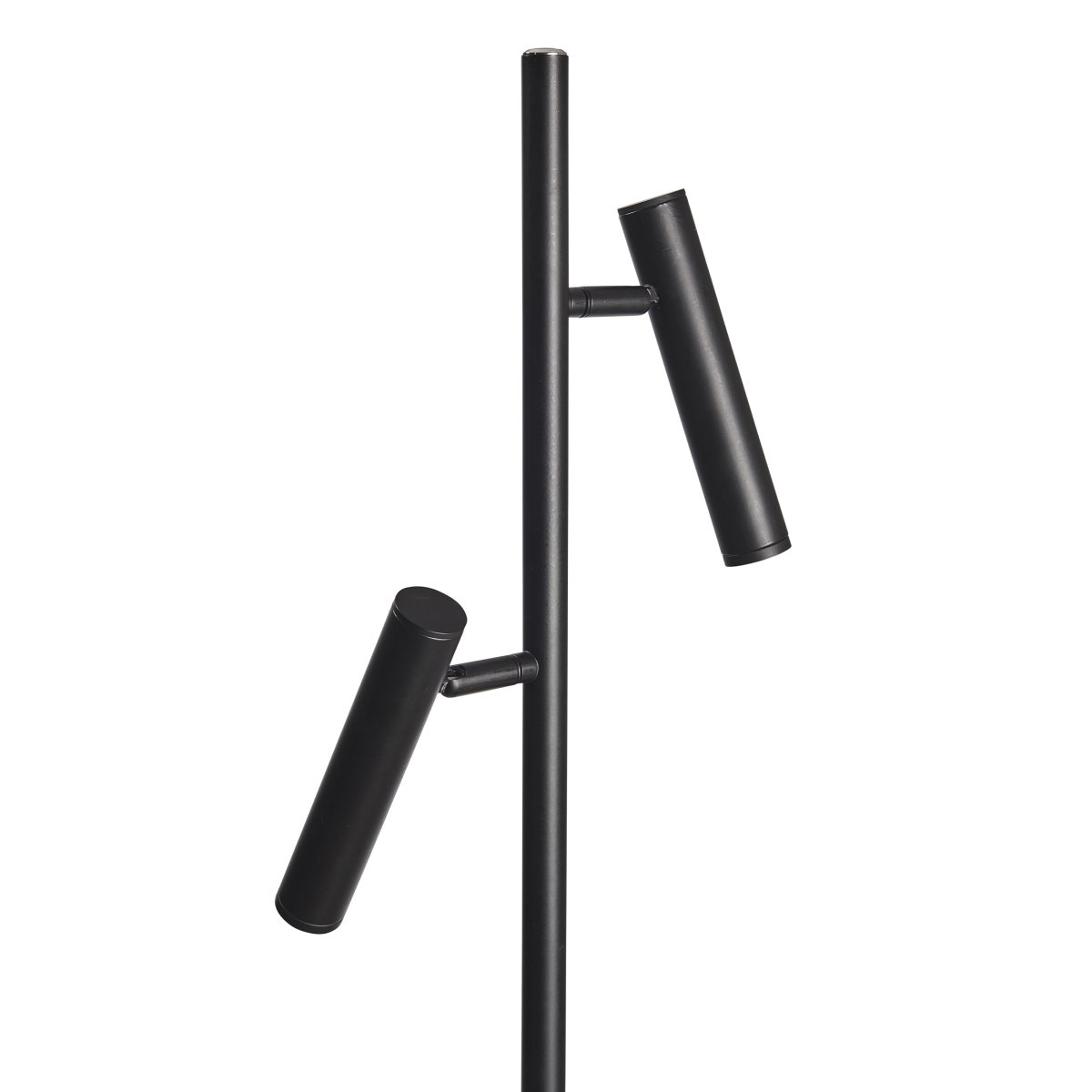 Carlo 2 Negro lámpara de pie De Dyberg Larsen - Tiene un LED incorporado y un regulador de intensidad continuo controlado mediante un bot&oacute;n t&aacute;ctil.