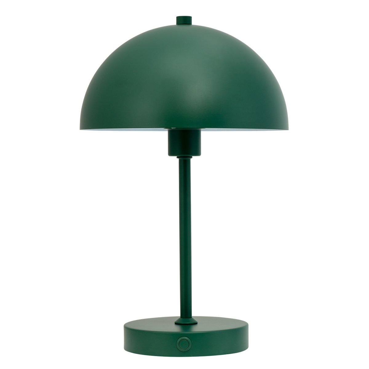 Stockholm 30cm Verde oscuro portátil De Dyberg Larsen - L&aacute;mpara de mesa Stockholm en color verde &ndash; Una l&aacute;mpara recargable con 3 niveles de brillo (100%, 50% y 25%) que proporciona una iluminaci&oacute;n flexible tanto en interiores como en exteriores.