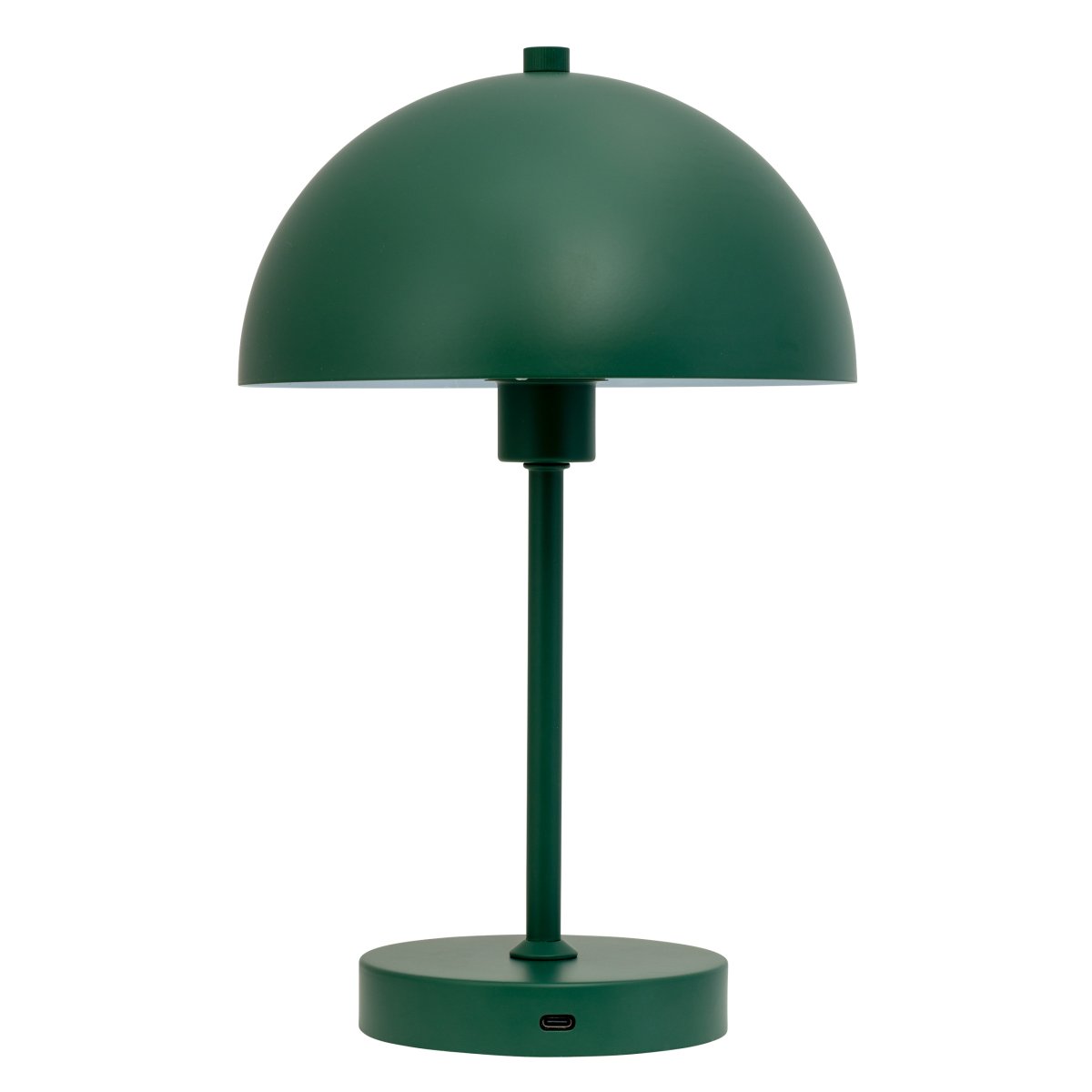 Stockholm 30cm Verde oscuro portátil De Dyberg Larsen - L&aacute;mpara de mesa Stockholm en color verde &ndash; Una l&aacute;mpara recargable con 3 niveles de brillo (100%, 50% y 25%) que proporciona una iluminaci&oacute;n flexible tanto en interiores como en exteriores.