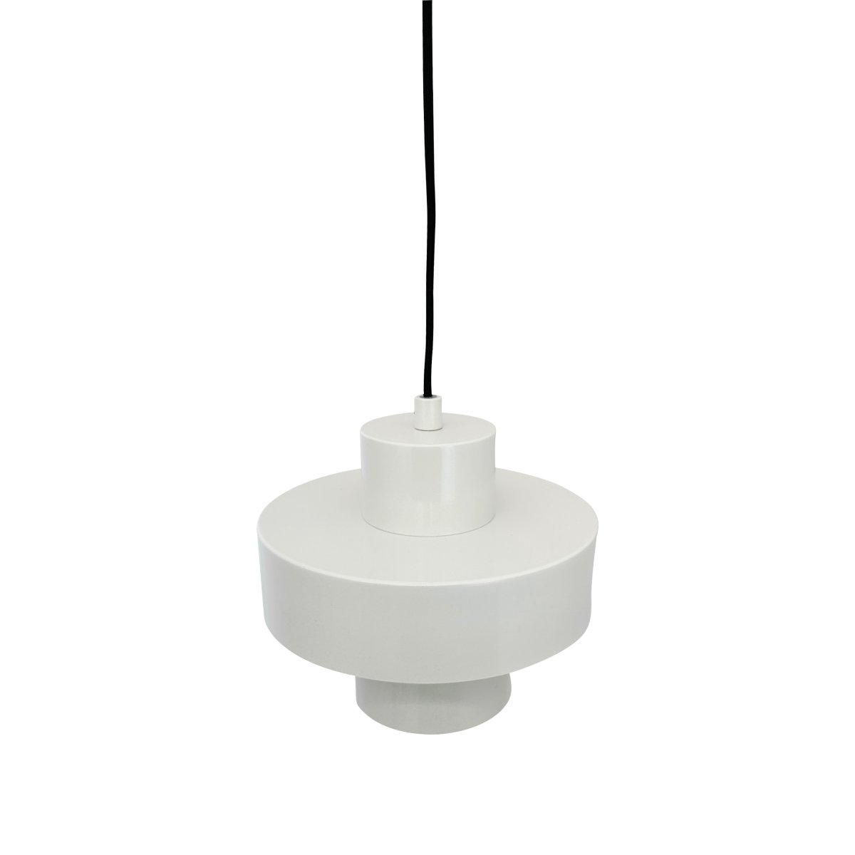 Stoke Ø20 Blanco Lámpas de techo De Dyberg Larsen - Dependiendo de la elección del color y de la ubicación, la lámpara puede funcionar tanto como un detalle de decoración escultórico como un punto de luz, ya sea colocada encima de la mesa de la cocina, en el escritorio o en la sala de estar o el dormitorio.