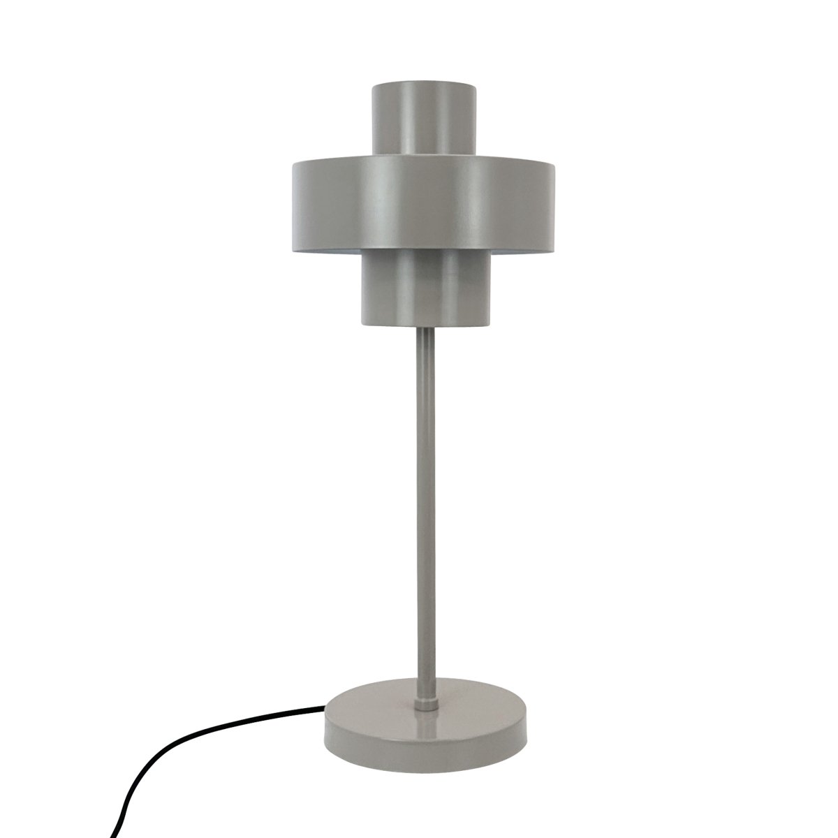 Stoke 50cm Gris cálido lámpara de mesa De Dyberg Larsen - La lámpara es adecuada tanto como detalle de decoración escultórico como punto de luz, por ejemplo en la cocina, en el escritorio o en el salón.