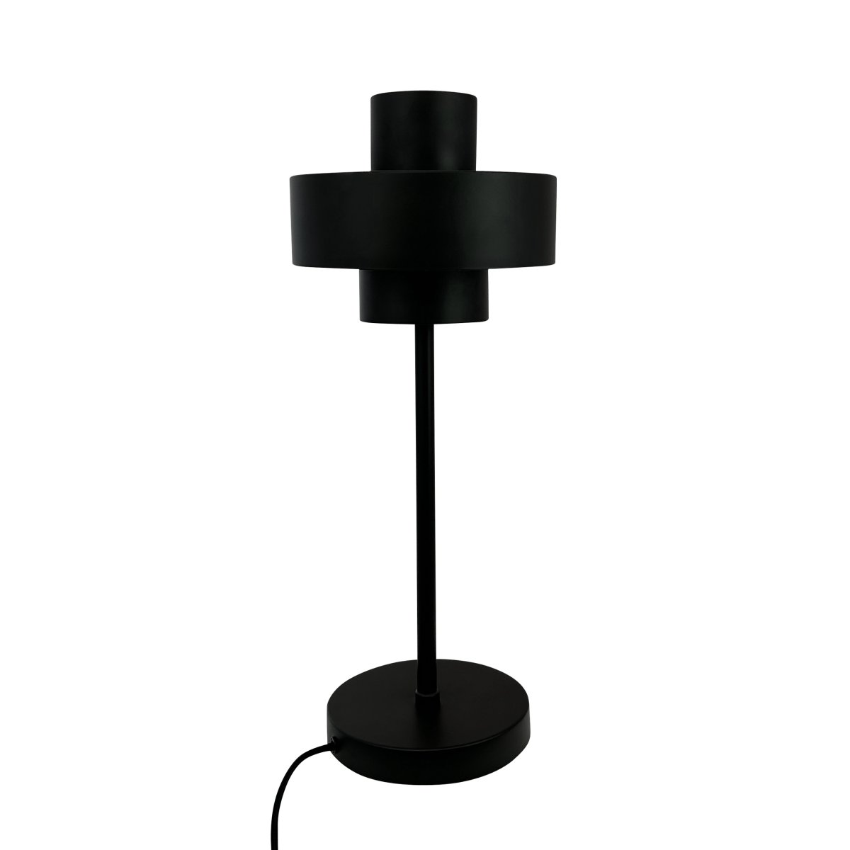 Stoke 50cm Negro lámpara de mesa De Dyberg Larsen - La lámpara es adecuada tanto como detalle de decoración escultórico como punto de luz, por ejemplo en la cocina, en el escritorio o en el salón.