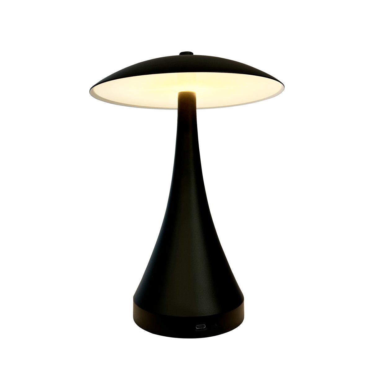 Vienna 28cm Negro portátil De Dyberg Larsen - La l&aacute;mpara LED Vienna impresiona por su luz suave y agradable, que se puede ajustar en tres niveles de brillo y crea as&iacute; la atm&oacute;sfera adecuada.