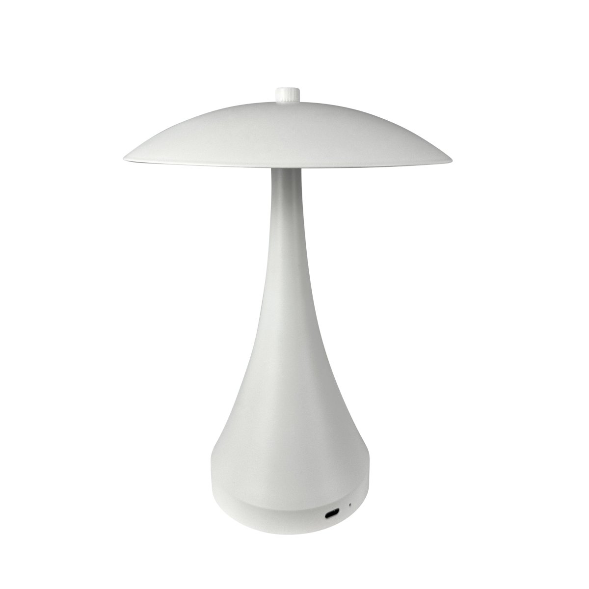 Vienna 28cm Blanco portátil De Dyberg Larsen - La lámpara LED Vienna impresiona por su luz suave y agradable, que se puede ajustar en tres niveles de brillo y crea así la atmósfera adecuada.